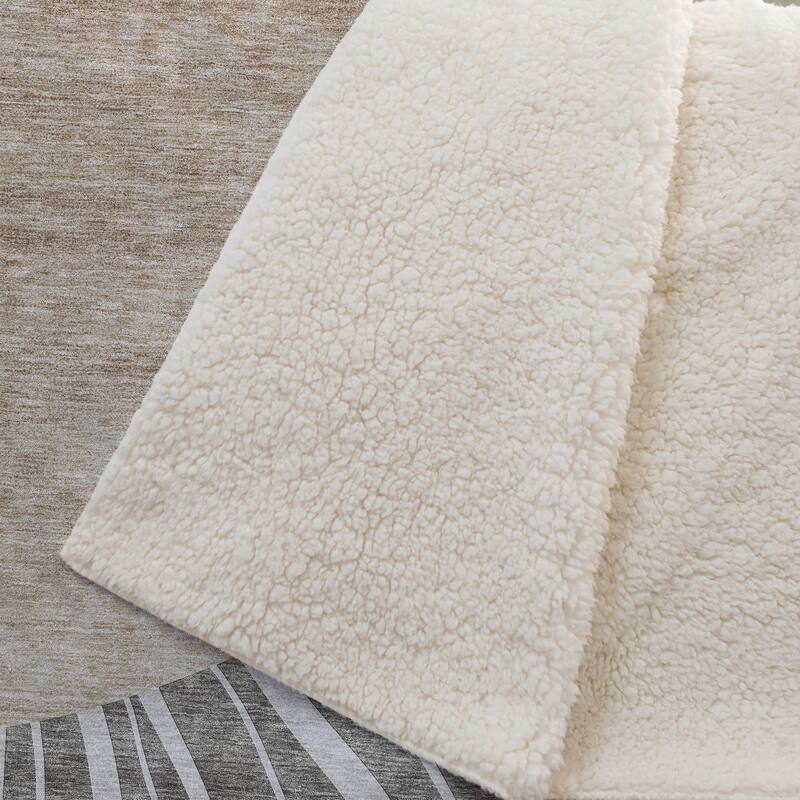 Premium Machine Washable Modern Sun Sherpa Throw Blanket