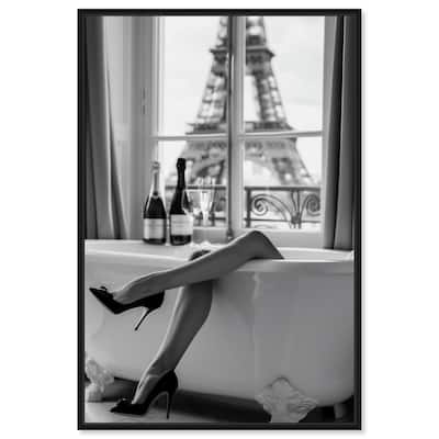 Bathtub Sit Back Glam Canvas by Art Remedy