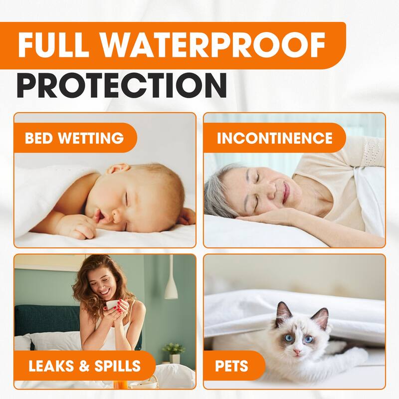 Cheer Collection Knitted Fabric Waterproof Mattress Protector