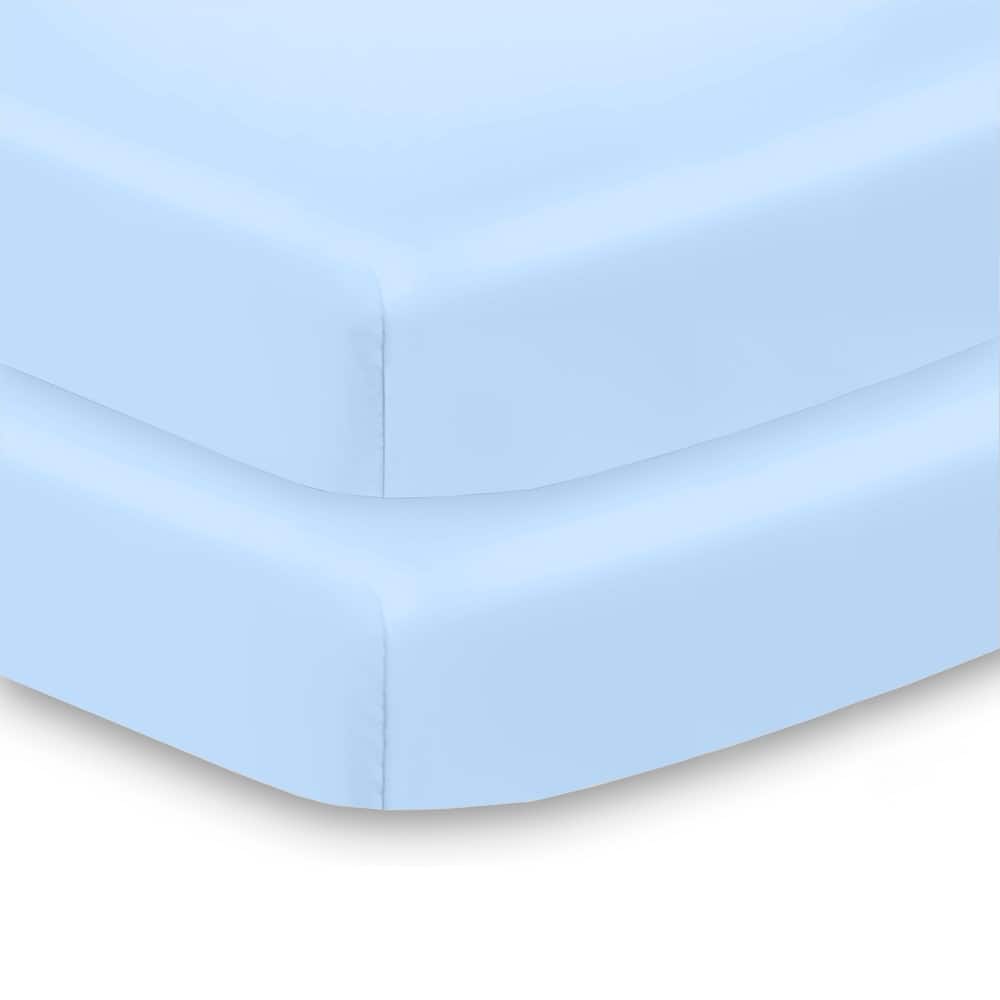 BreathableBaby All-in-One Fitted Sheet & Waterproof Cover for 38" x 24" Mini Crib Mattress (2-Pack)