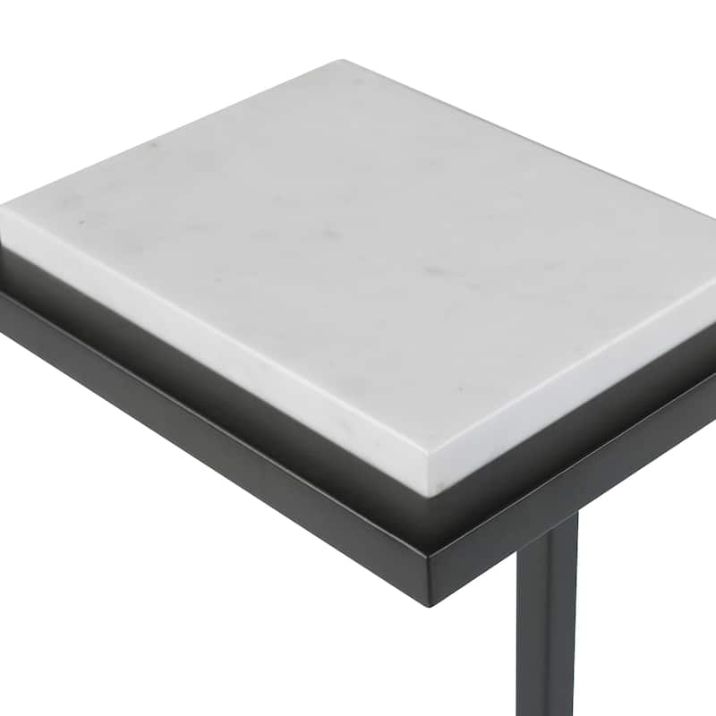 White Martini End Table - 8"D x 10"W x 23"H
