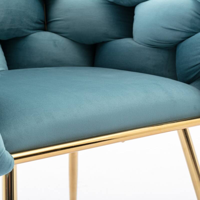 Set of 2 Velvet Accent Chairs - Modern Stool for Bedroom Dresser, Vanity, and Seating