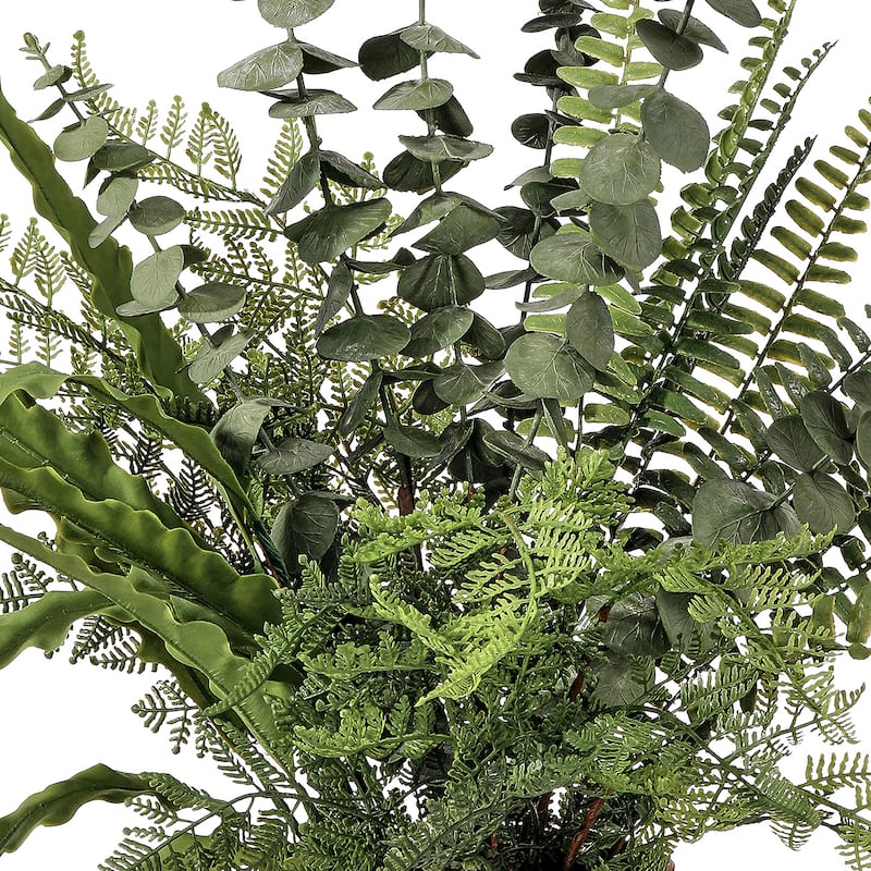 20" Potted UV Natural Touch Mix Foliage