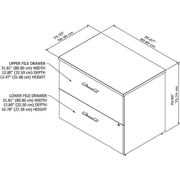 Shop Office 500 2 Drawer Lateral File Cabinet By Bush Business Furniture Overstock 30843643