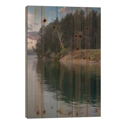 Green Abyss Print On Wood by Louis Ruth - Multi-Color