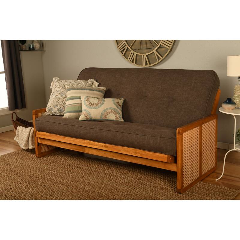 Somette Westport Full-size Futon in Honey includes Mattress