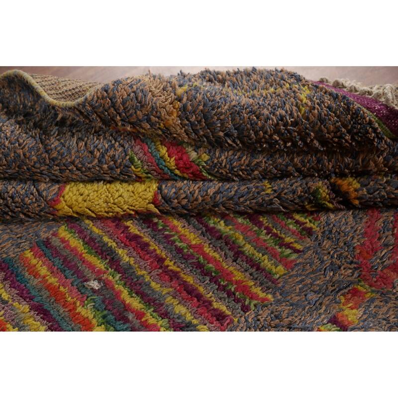 Moroccan Oriental Area Rug Hand-Knotted Wool Carpet - 8'9" x 12'6"