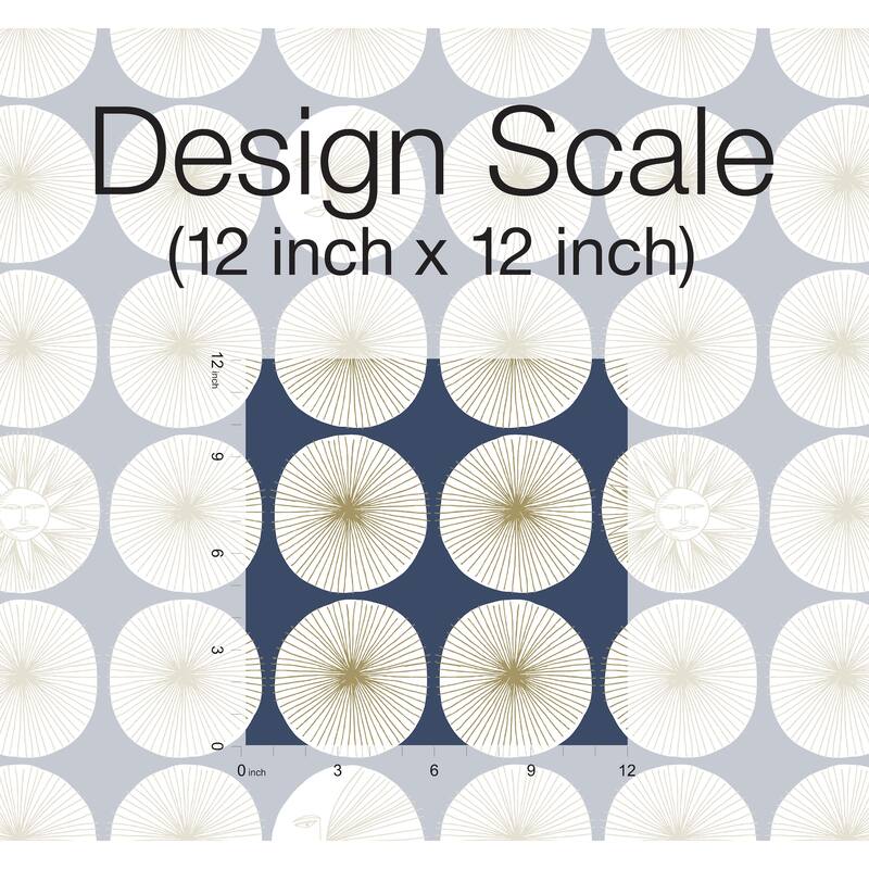 Irvine 20' L x 20.5" W Starburst Peel and Stick Wallpaper
