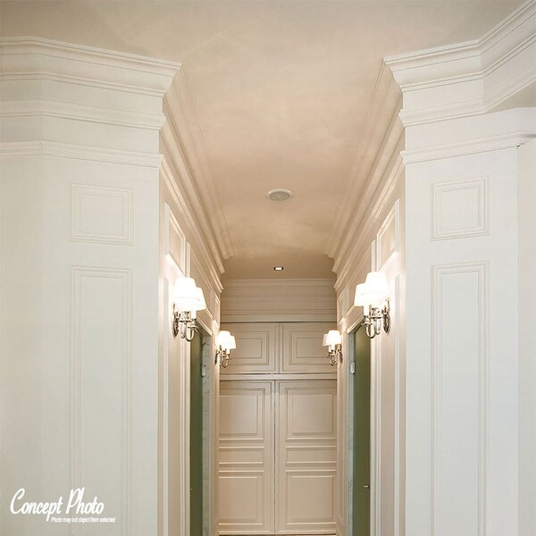Orac Decor Face 1-1/8in x 78in Long Flexible Polyurethane Crown Moulding Primed White CX190F Series