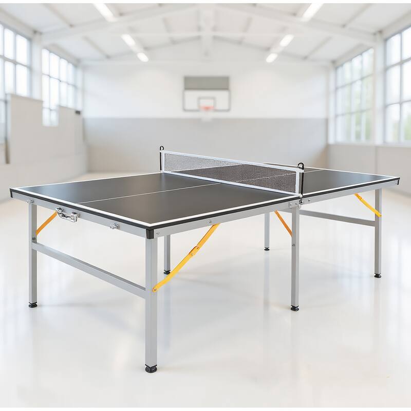 Table Tennis Foldable Ping Pong Table Set with 2 Paddles&3 Balls - 72"L x 36"W x 30"H
