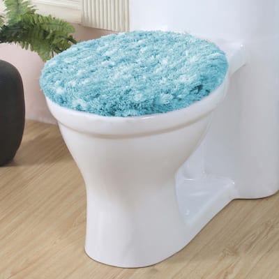 Home Weavers Cloud Comfort 100% Microfiber Lid Cover, Toilet Lid Cover, Machine Washable, Thick Plush Lid Rugs - 18X18