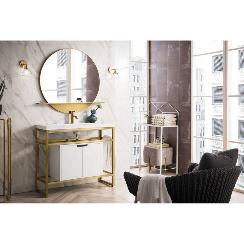 James Martin Vanities C105V39.5SCGWWG Boston 39-3/8" Rectangular