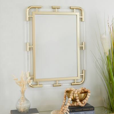 Gold Metal Glam Wall Mirror - 24 x 1 x 32