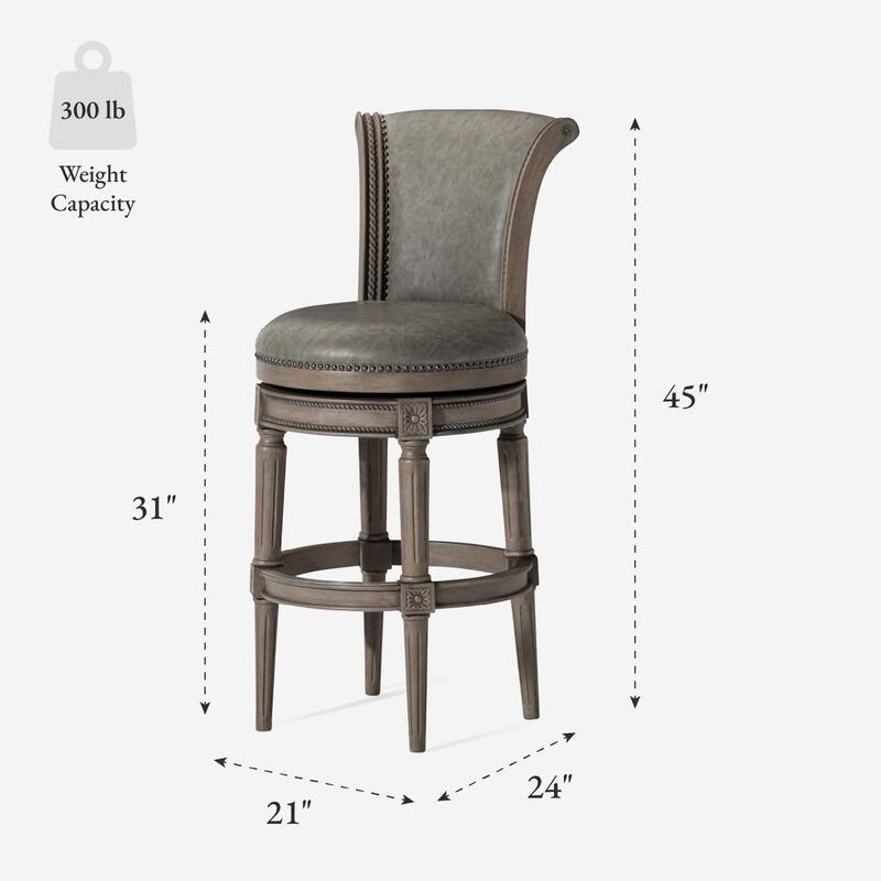 Maven Lane Pullman Swivel Kitchen Stool