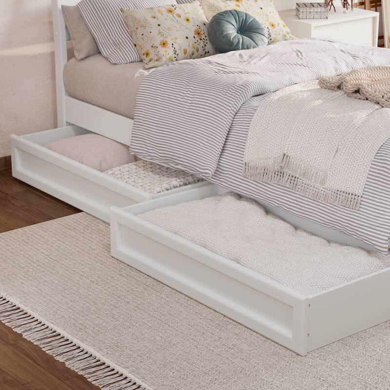 Roslyn Platform Bed with Panel Footboard and Storage Drawers