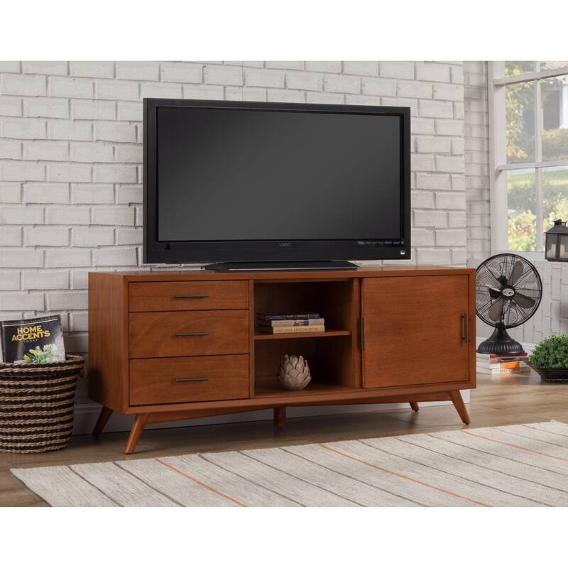 Alpine Furniture Flynn Large TV Console in Acorn Brown