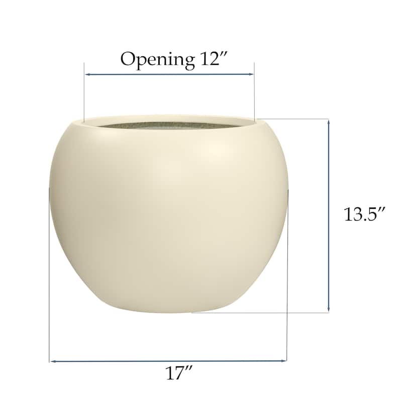 DreamPatio Riverside Fiberstone Composite Ball Planter for Indoor/Outdoor - Smooth Automotive 2K Coating