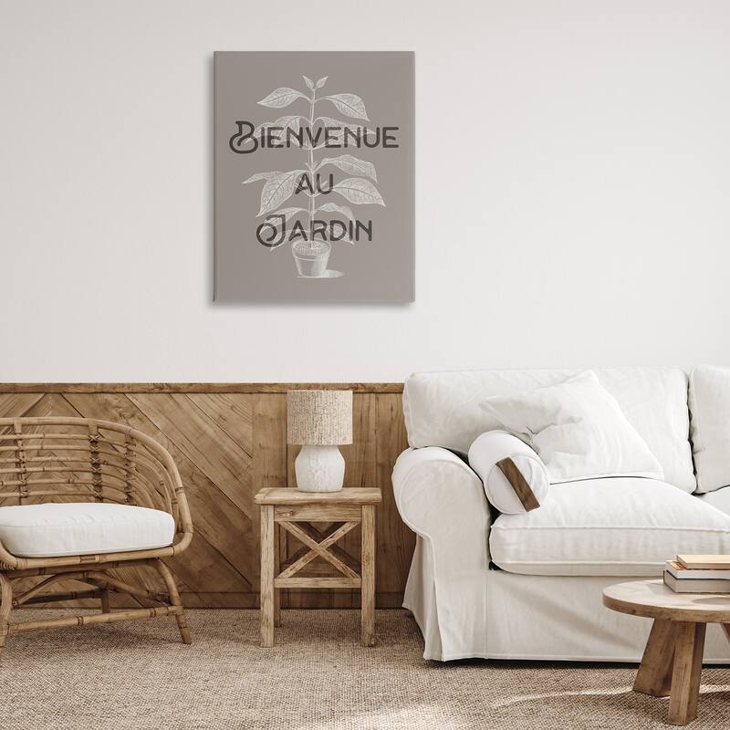 Stupell French Garden Plant Phrase Canvas Wall Art Design By Lil' Rue