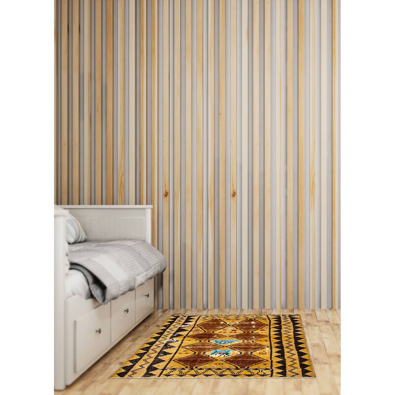 ECARPETGALLERY Hand-knotted Antalya Vintage Beige Wool Rug - 4'4 x 6'2