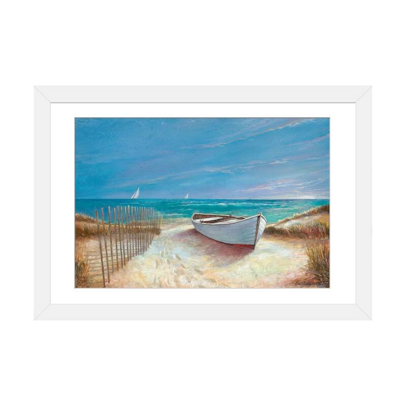 iCanvas "Ocean Breeze" by Ruane Manning - White - 16x24x1