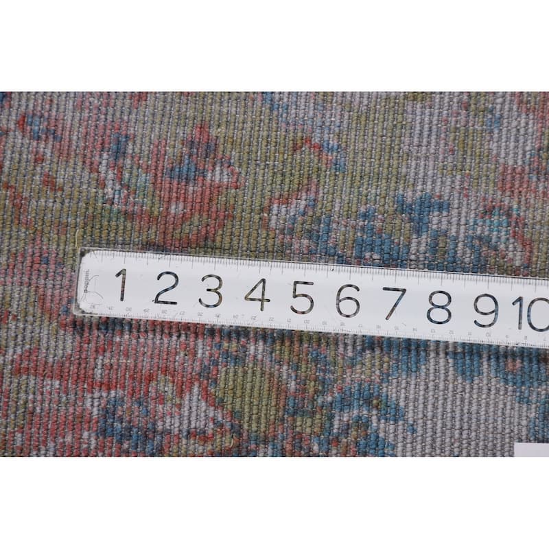Multicolor Modern Abstract Area Rug Handmade Wool Carpet - 6'1" X 7'8"