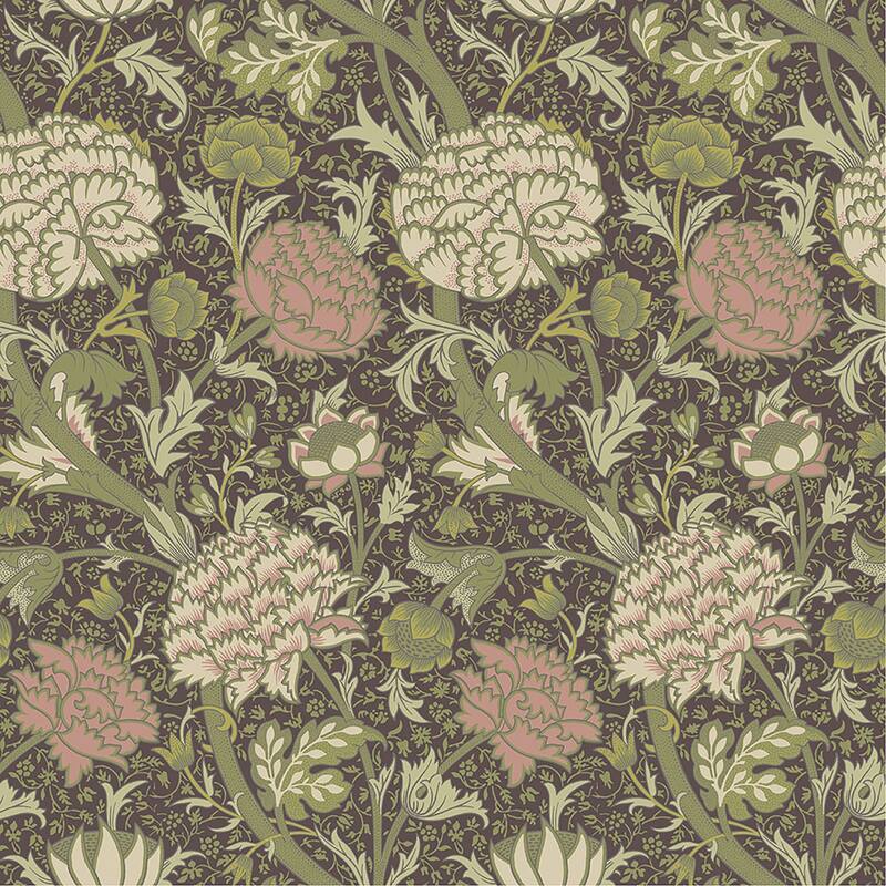 A-Street Prints Cray Plum Floral Trail Wallpaper