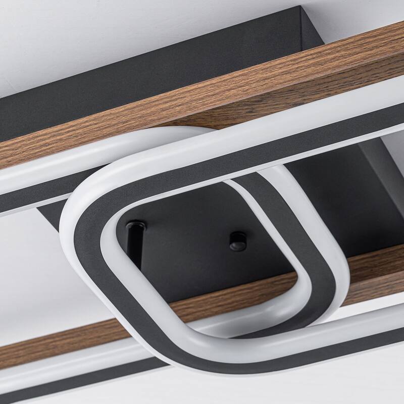 Modern Farmhouse Rectangle LED Semi Flush Mount