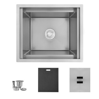 20" Dual-Mount Stainless Steel Insulated Ice Chest Workstation Sink with Dura-Tek Handmade