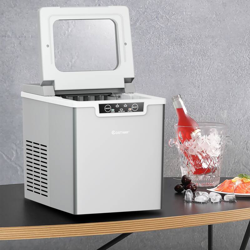 Costway Ice Maker Machine Countertop 26Lbs/24H Portable W/Scoop & - See Details