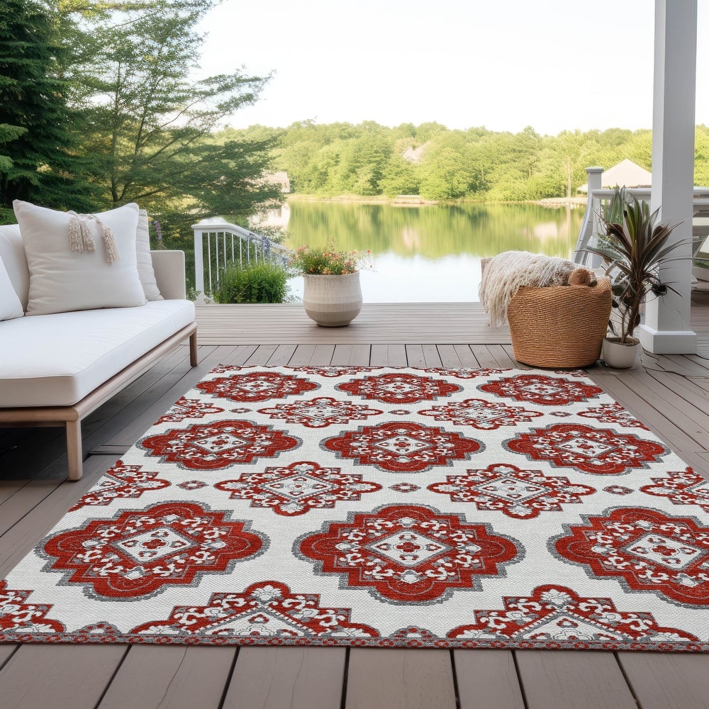 Machine Washable Indoor/ Outdoor Chantille Boho Moroccan Rug
