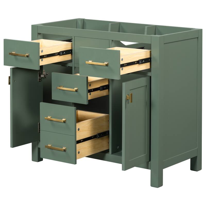 36" Bathroon Storage Cabinet Vanity - Green - without Sink