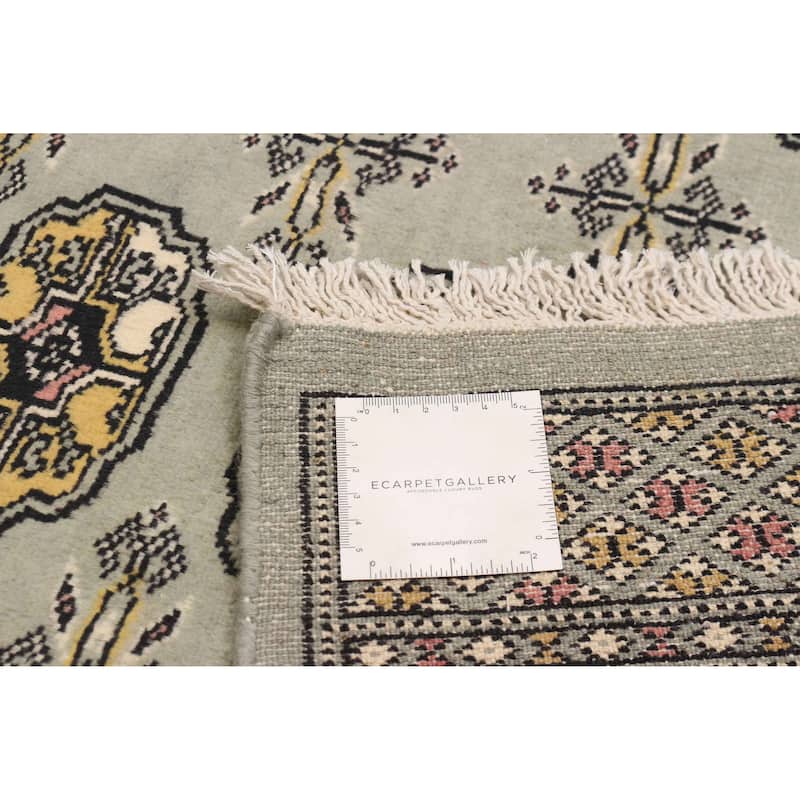 Finest Peshawar Bokhara Green Rug 5'9" x 8'0" - 5'9 x 8'0