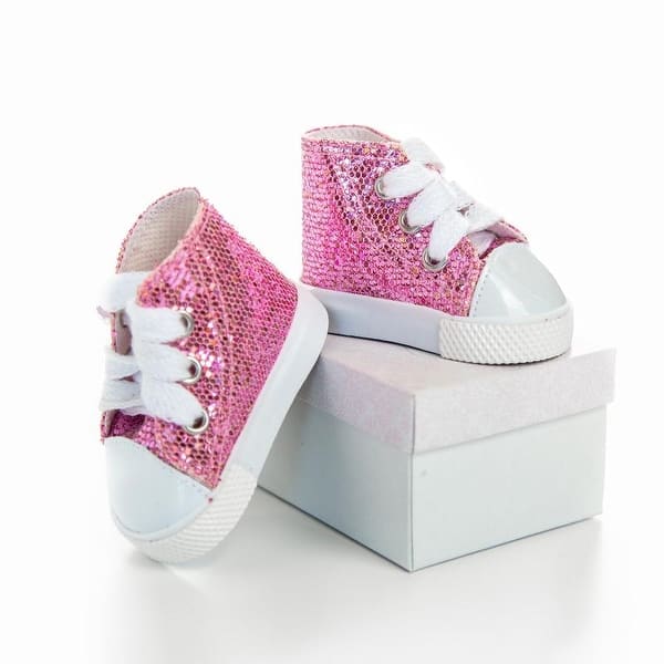 Shop 18 Inch Doll Clothes Accessory Pink Sparkle Sneaker Plus Authentic Shoe Box Fits American Girl Dolls Overstock 26032990 - amazoncom roblox girls clothing shoes jewelry