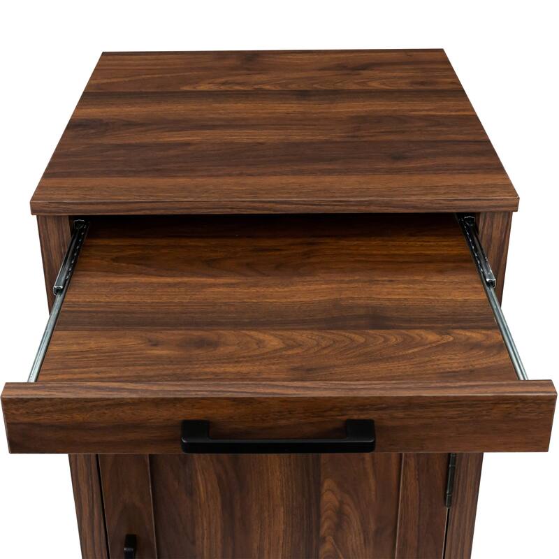 Modern Wine Bar Cabinet with Drawers and Storage Shelf for Living Room, Dining Room