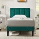 preview thumbnail 12 of 12, Javlergo Twin Size Kids Bed Frame with Adjustable Height Headboard Bed Frame with Heavy Duty Frame No Box Spring Needed Green - Twin