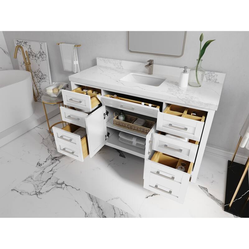 Willow Collections 60 in. W x 22 in. D Cambridge Single Sink Bathroom Vanity with Countertop