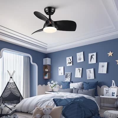 Modern Ceiling Fan Light with 3 Color Temperatures and 3 Blades, 6 Speed Adjustment for Bedroom and Living Room