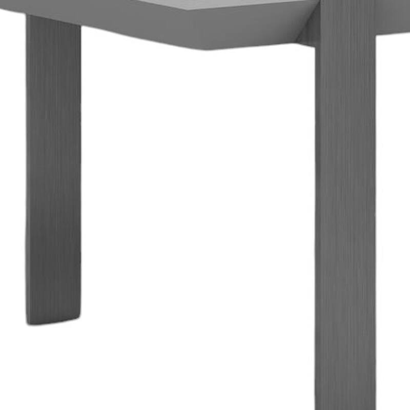 HomeRoots 48" White And Silver Wood And Stainless Steel Coffee Table - 48 in. x 17 in. x 24 in.
