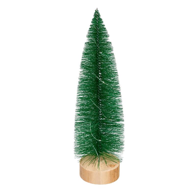 LED Color Changing Bottlebrush Trees, Green, Set of 3 Bed Bath