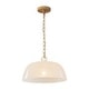 preview thumbnail 7 of 13, Mid-Century Modern 1-Light Round Opal Glass Pendant Light 14.8in