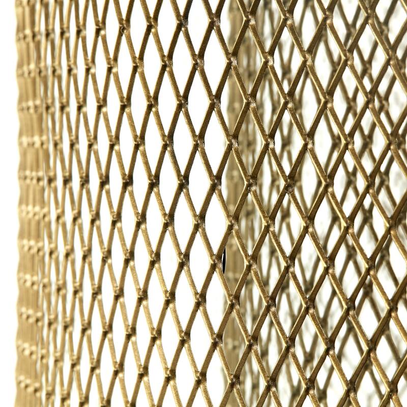 River of Goods Gold Metal Mesh Cylinder 12-Inch Pendant Light with Adjustable Hanging Cord - 12'' x 12'' x 80''