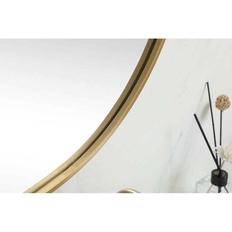 Indigo Home Metal Frame Oval Mirror 36x60 Inch