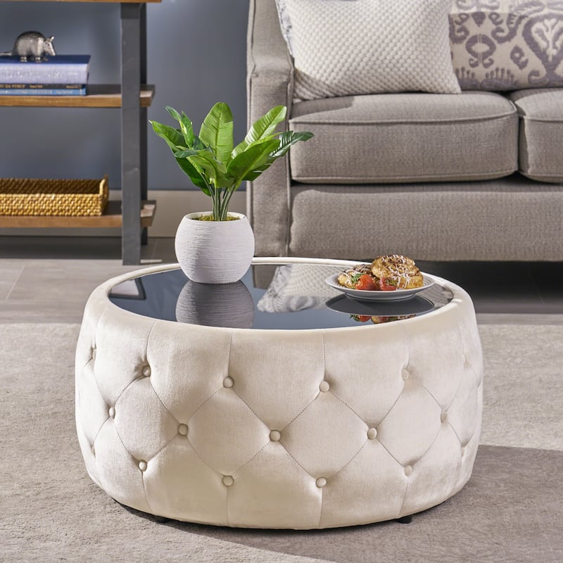Tufted Upholstery Ottoman Bench