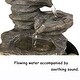 preview thumbnail 10 of 10, 4-Tier Tabletop Water Fountain with Illuminated Crystal Ball Accent