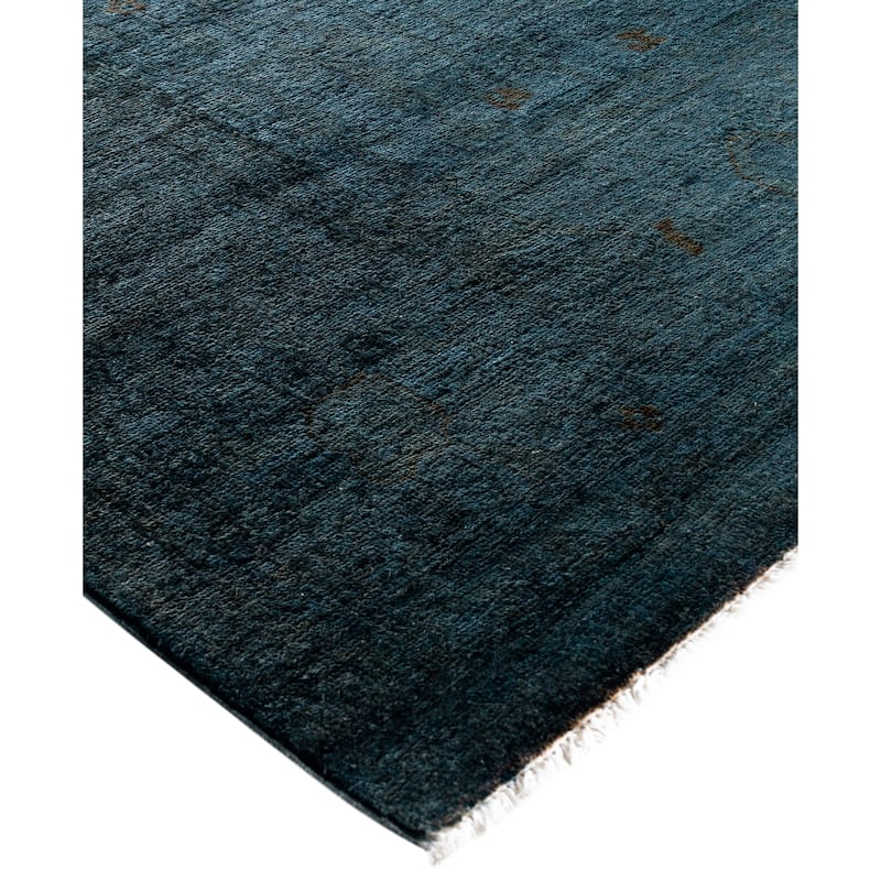 Overdyed One-of-a-Kind Hand-Knotted Area Rug - Gray - 8' 3" x 11' 4"