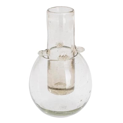 Novica Handmade Perfect Sip Blown Glass Tequila Glass