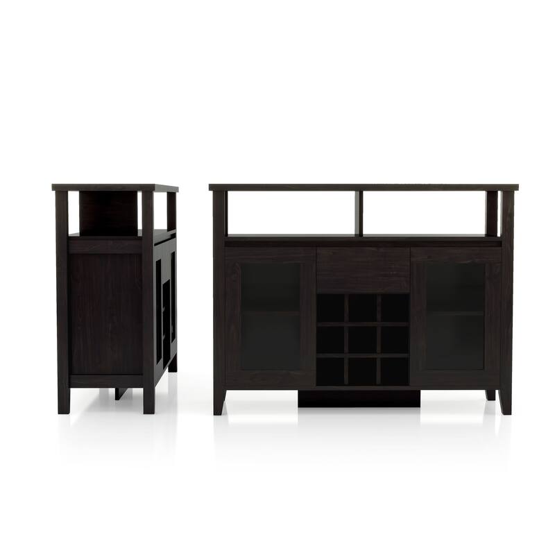 DH BASIC Transitional Espresso 9-bottle Storage Buffet by Denhour