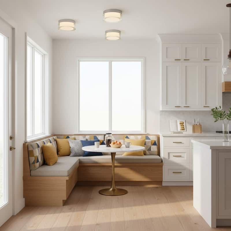 6-Inch LED Flush Mount Light Acrylic Diffuser Dimmable 1500 Lumens