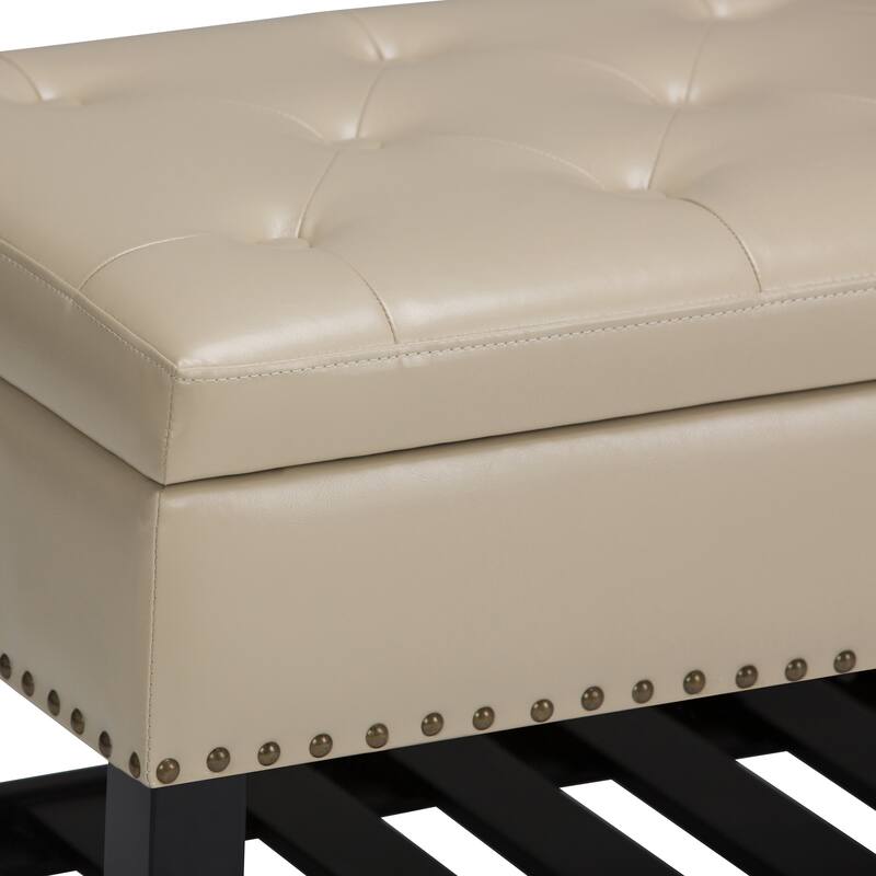 WYNDENHALL Riley 43 inch Wide Rectangle Ottoman Bench - 43 W x 17 D x 19 H