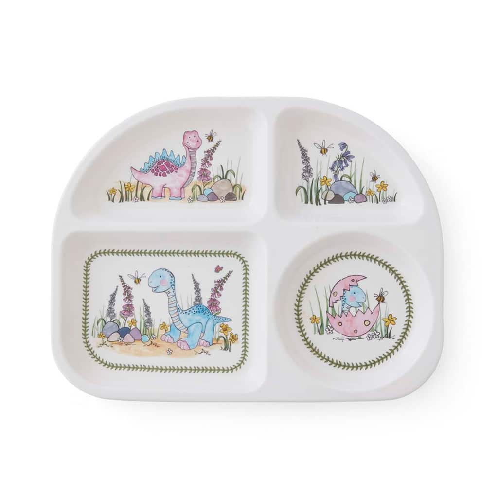 Portmeirion Botanic Garden Divided Plate - Dinosaur - 9 in